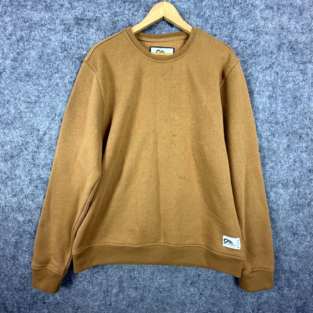 Colosseum Outdoors Blank Sweatshirt Mens Large Brown Long Sleeve Fleece Lined